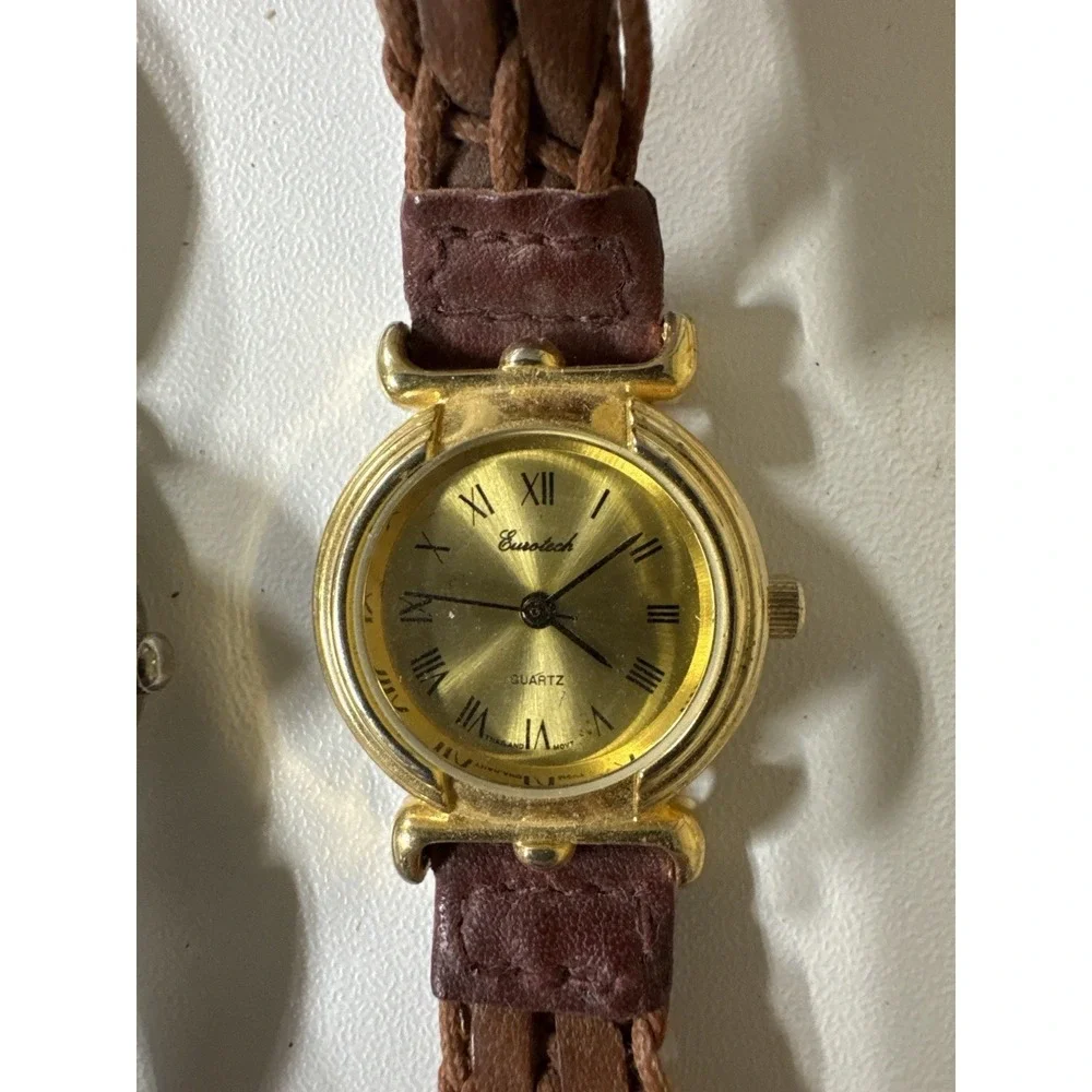 Lot 4 Women's Quartz Watches Eurotech Rhinestone Fashion Untested